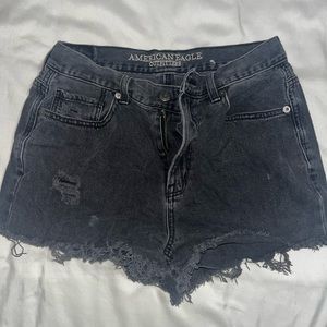 American Eagle Black Distressed Short